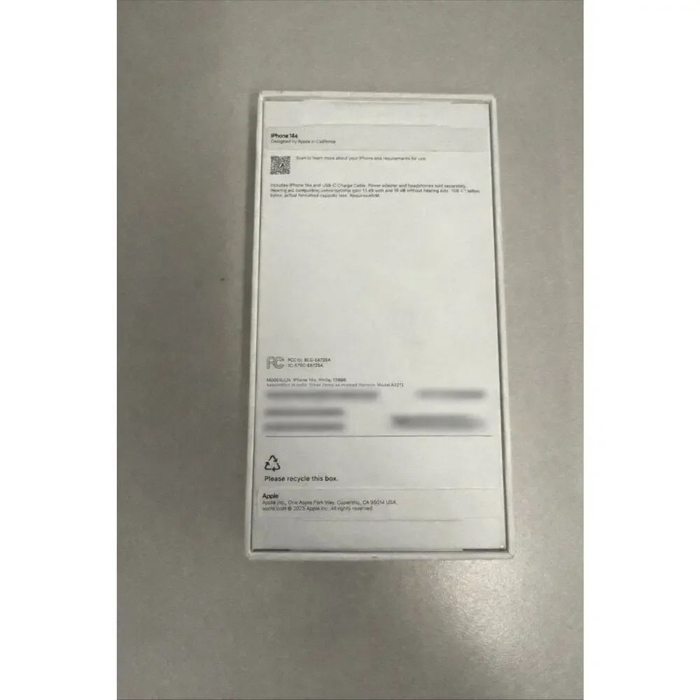 Apple iPhone 16e Box Only Original Packaging Empty Retail Box No Phone